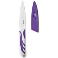 Jamon Kochmesser grün mit Messerschutz 12 cm Universelles, scharfes Messer mit Antihaftbeschichtung