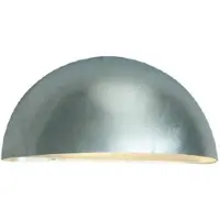 Franssen Paris E27 Außenwandleuchte Klein Galvanisiert - , Metallisch, für Terrasse, Aluminium