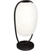 Kdln Lannà Tischleuchte Black - , Lannà, dimmbar, Weiß, für Wohnzimmer, Glas, Design