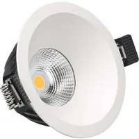 ANTIDARK Downlight Spotlight 9W 3000K Weiß - , dimmbar, Weiß, für Wohnzimmer, Metall