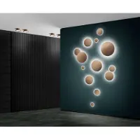 LIGHT-POINT Soho W1 Wandlampe, Ø 12 cm, IP54, CCT, bronze - , Bronze / Altmessing, für Badezimmer, Aluminium