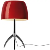 Foscarini Lumiere Grande Tischleuchte E27 Goldenr/Kirsche - , Rot, für Wohnzimmer, Aluminium