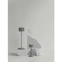 Blomus Farol Portable Tischleuchte Mini Satellite - , dimmbar, Grau, für Terrasse, Aluminium