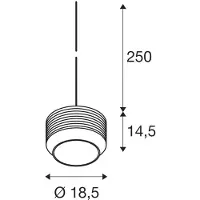SLV Pantilo Rope 19 Pendelleuchte Gold - , Pantilo Rope 19, dimmbar, Braun / Rost, für Wohnzimmer, Glas, Modern
