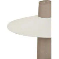 Forestier Thésée Tischleuchte, creme, Höhe 50 cm - , Thésée, Weiß, für Wohnzimmer, Stoff / Textil, Boho