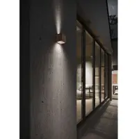 LIGHT-POINT Cube LED Wandleuchte XL 3000K Up/Down Rust - , Braun / Rost, für Terrasse, Aluminium