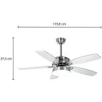 LUCANDE LED-Deckenventilator Kuvio, DC, leise, Ø 120 cm, CCT Kuvio, alu / grau / zink, für Wohn- / Esszimmer, Metall, Modern