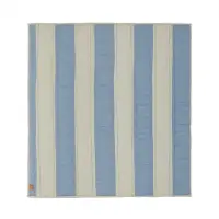 OYOY Decke - Striped Quilted - Blue/Clay - - One Size - Decken