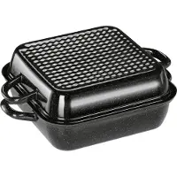 Riess 0110-022 Bratpfanne mit Deckel 26/26, Classic, Profi, Schwarz / Bratform