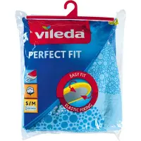 Vileda Perfect Fit, Bügelbrettabdeckung, Baumwolle, Blau, Muster, 1220 mm, 420 mm