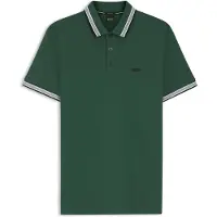 BOSS für Herren. 50469055 Polo Paddy dunkelgrün (S), Lässig, Baumwolle, Kurzarm
