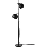 Frandsen Ball Double Stehleuchte Matt Black - , Schwarz, für Wohnzimmer, Metall