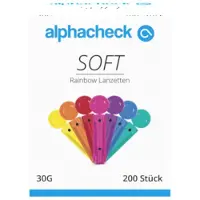 Alphacheck soft Rainbow Lanzetten 200 St