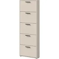 Die Möbelfundgrube Schuhschrank Beige-Kaschmir 5-türig 59 x 169 cm - SAMMY