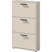 Die Möbelfundgrube Schuhschrank Beige-Kaschmir 3-türig 59 x 103 cm - SAMMY