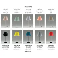 Luce Plan Costanzina Tischleuchte Liquorice Black - , Schwarz, für Wohnzimmer, Aluminium