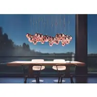Lodes Random Pendelleuchte Rosa Gold - , dimmbar, Pink / Rosé, für Esszimmer, Glas