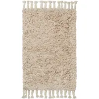 Ferm Living Amass Hochflormatte, cremeweiß, 50 cm x 70 cm - , Amass, Weiß, für Flurbereich, Stoff / Textil, Modern