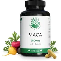 Green Naturals Maca 2800 mg hochdosiert 40:1 Kapseln vegan
