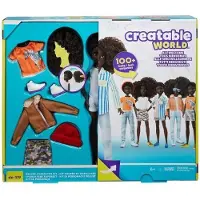 Creatable WORLD Komplettset schwarzes Haar T-Shirt Zebra - GKV49 - Schaufensterpuppe - 6 Jahre und +