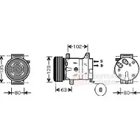 VAN WEZEL Kompressor, Klimaanlage 4300K404