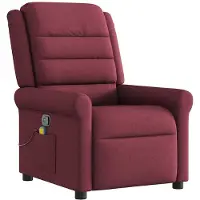 vidaXL Massagesessel Weinrot Stoff