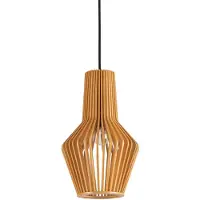 Ideal Lux Pendelleuchte Citrus-1 Sp1 aus Naturholz Hängelampe Holzleuchte Rund