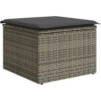 vidaXL Gartensofa-set 8 Stk. Grau [Synthetisch]: Poly Rattan