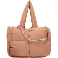 Fritzi aus Preußen Schultertasche Brigitte X Fritzi Weave Limited Puffed Sky Shopper Mocca hellbraun
