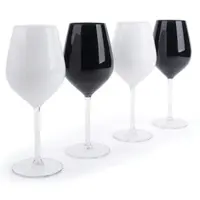 Excelsa Set Von 4 Gläser Color Wine Glas 50 cl Weiß und Schwarz