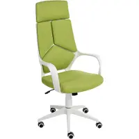 Beliani Bürostuhl Limettengrün und Weiß Stoffbezug Höhenverstellbar Drehbar mit Armlehnen Bremsbaren Rollen Modern Arbeitszimmer Drehstuhl Arbeitsstuhl