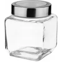 Galicja Rubi Glasbehälter 500 ml Vorratsbehälter Silber