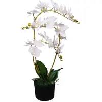 Décoshop26 - Künstliche Orchidee mit Topf 65 cm weiß DEC021904