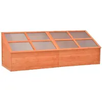 Helloshop26 - Gewächshauszelt für Pflanzen Blumen und Gemüse Holz 180 x 57 x 62 cm braun 02_0044651