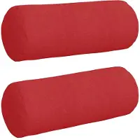 vidaXL Bolsterkissen 2 stk. Stoff Rot Ø 15 x 40 cm