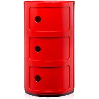 Kartell Container Componibili rot, Designer Anna Castelli Ferrieri, 58.5 cm