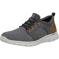 Rieker Herren Slipper Grau Textil Synthetik sportlich Größe: 40