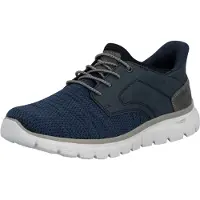 Rieker Herren Sneaker Slipper mit Gummizug und weicher Decksohle B6658, Größe:42 EU, Farbe:Blau