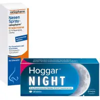 Divers Nasenspray ratiopharm Erw + Hoggar Night 1 Set