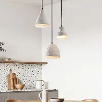 LumenXL 3-flammige Wabi Sabi Hängelampe Riva – Zementoptik
