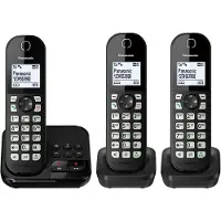 Panasonic KX-TGC 463GB, DECT-Telefon, Kabelgebundenes Mobilteil, Freisprecheinrichtung, 120 Eintragungen, Anrufer-Identifikation, Schwarz