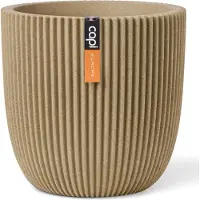 Capi Europe Übertopf Groove NL Kugel Beige mit Isolierschicht Ø 35 - Kunststoff