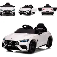 Chipolino Kinder Elektroauto Mercedes AMG CLE 53 Fernbedienung Stoßdämpfer LED weiß