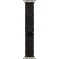Apple Trail Loop Armband für Watch | 44/45/46/49 mm - Größe M/L - Charcoal Black / Natural Titanium