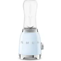 Smeg PBF00PBEU, Standmixer, 0,6 l, 1 m Kabel, 300 W, Hellblau, Silber, Transparent