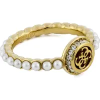 GUESS JUBR05522JWYG Damenring 4G Tiny Pearly Goldfarben
