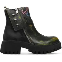 MACIEJKA Stiefel aus Nubukleder Modell 0614001007 mit Plattformsohle und quadratischem Absatz