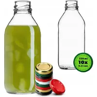 Kadax Słoik BUT330 "Kubuś" 330ml 10szt z zakrętką fi33 mix kolor K12048