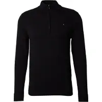 No-excess Pullover Half Zipper Solid Knit Black Größe: M | Turtlenecks Outlet | Herren | Schwarz