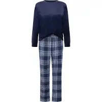 Hunkemoller Pyjamaset Velours Blau
